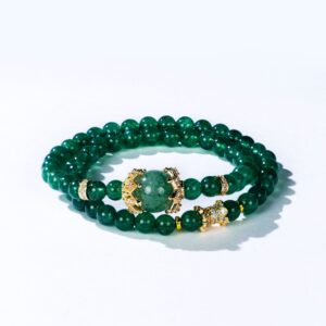 Forest Grace · Double-Layer Crystal Bracelet