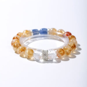 Radiant Focus — Clear Quartz · Citrine · Kyanite Bracelet