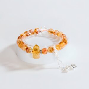 Snowbell Grace · Citrine & Quartz Bracelet