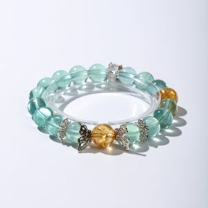 Clarity Bloom｜Fluorite & Citrine Focus Bracelet